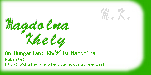 magdolna khely business card